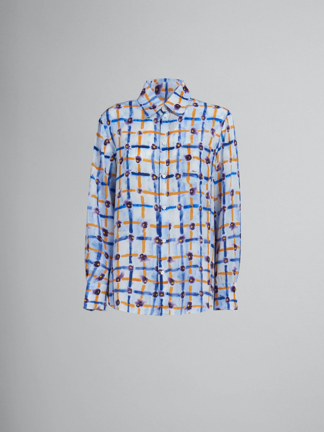 Marni Sample Sale Marni Blue Fibres Pattern Shirt - | Designer outlet