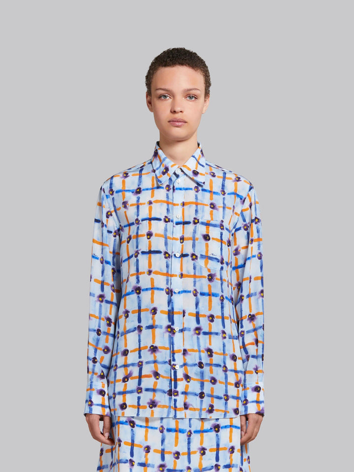 Marni Sample Sale Marni Blue Fibres Pattern Shirt - | Designer outlet
