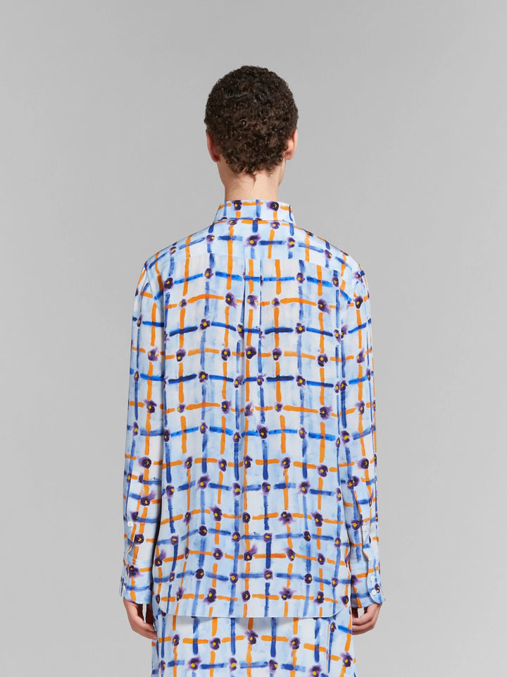 Marni Sample Sale Marni Blue Fibres Pattern Shirt - | Designer outlet