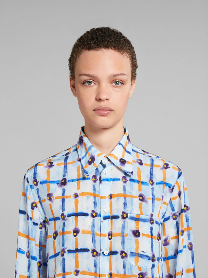 Marni Sample Sale Marni Blue Fibres Pattern Shirt - | Designer outlet