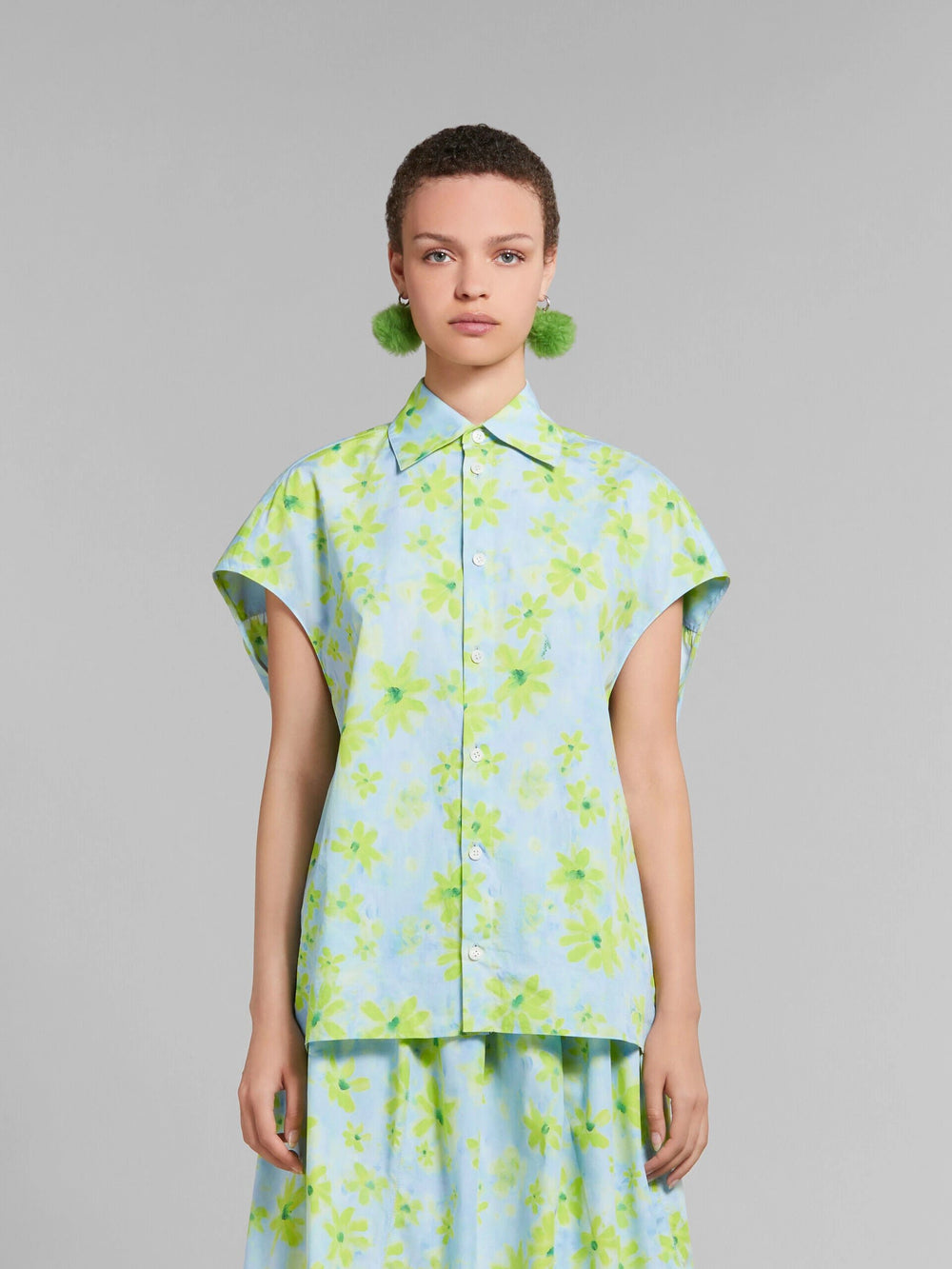 Marni Sample Sale Marni Bicolor Fibres Pattern Shirt - | Designer outlet