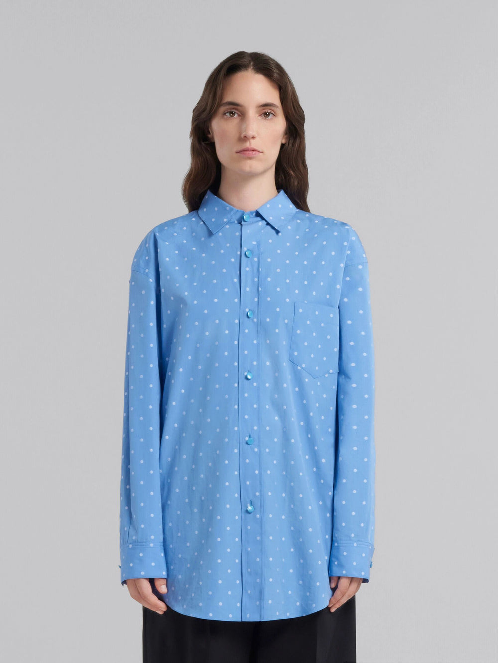 Marni Sample Sale Marni Blue Fibres Pattern Shirt - | Designer outlet