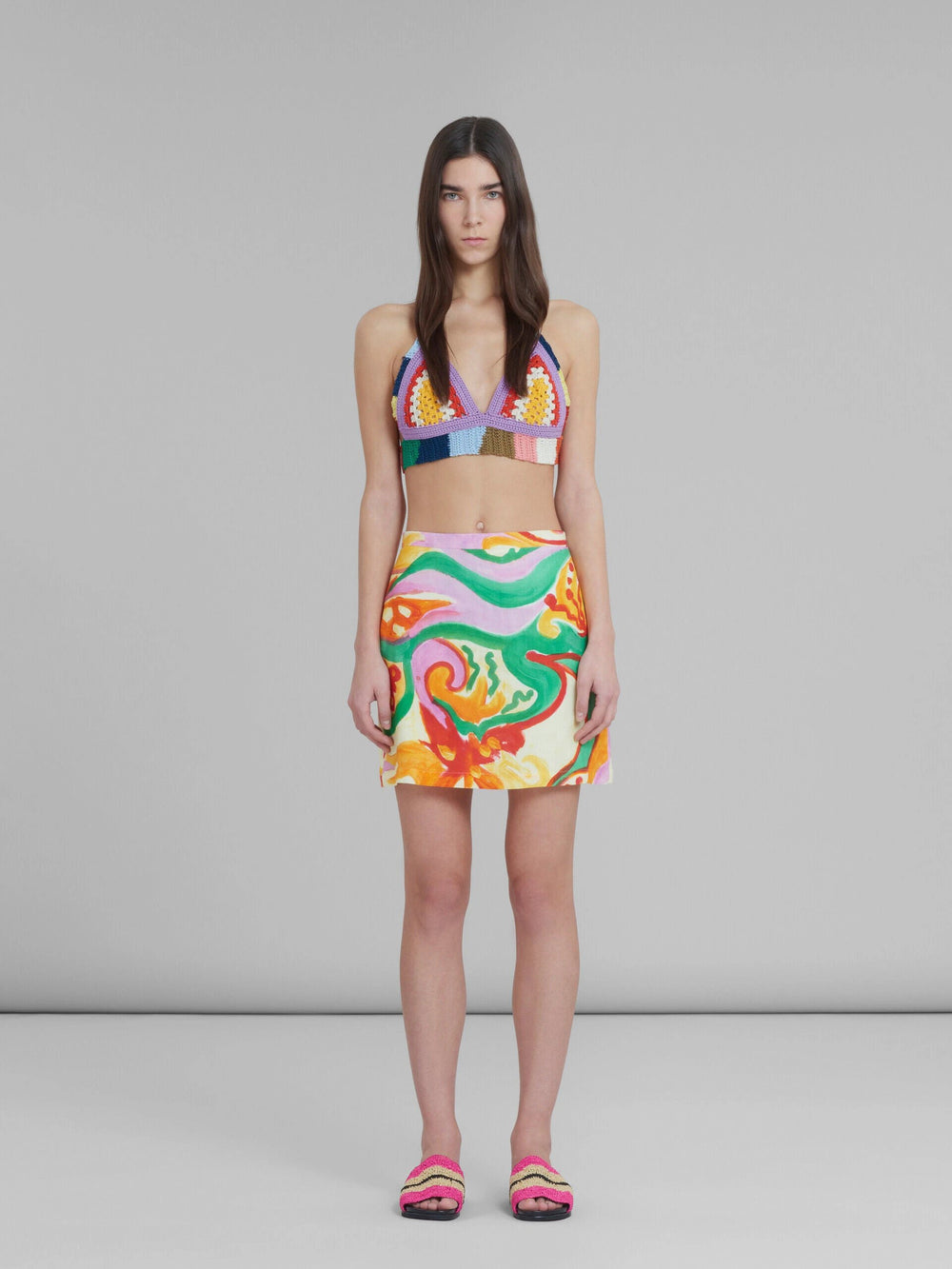 Marni Sample Sale Marni Yellow Fibres Mini Skirt - | Designer outlet