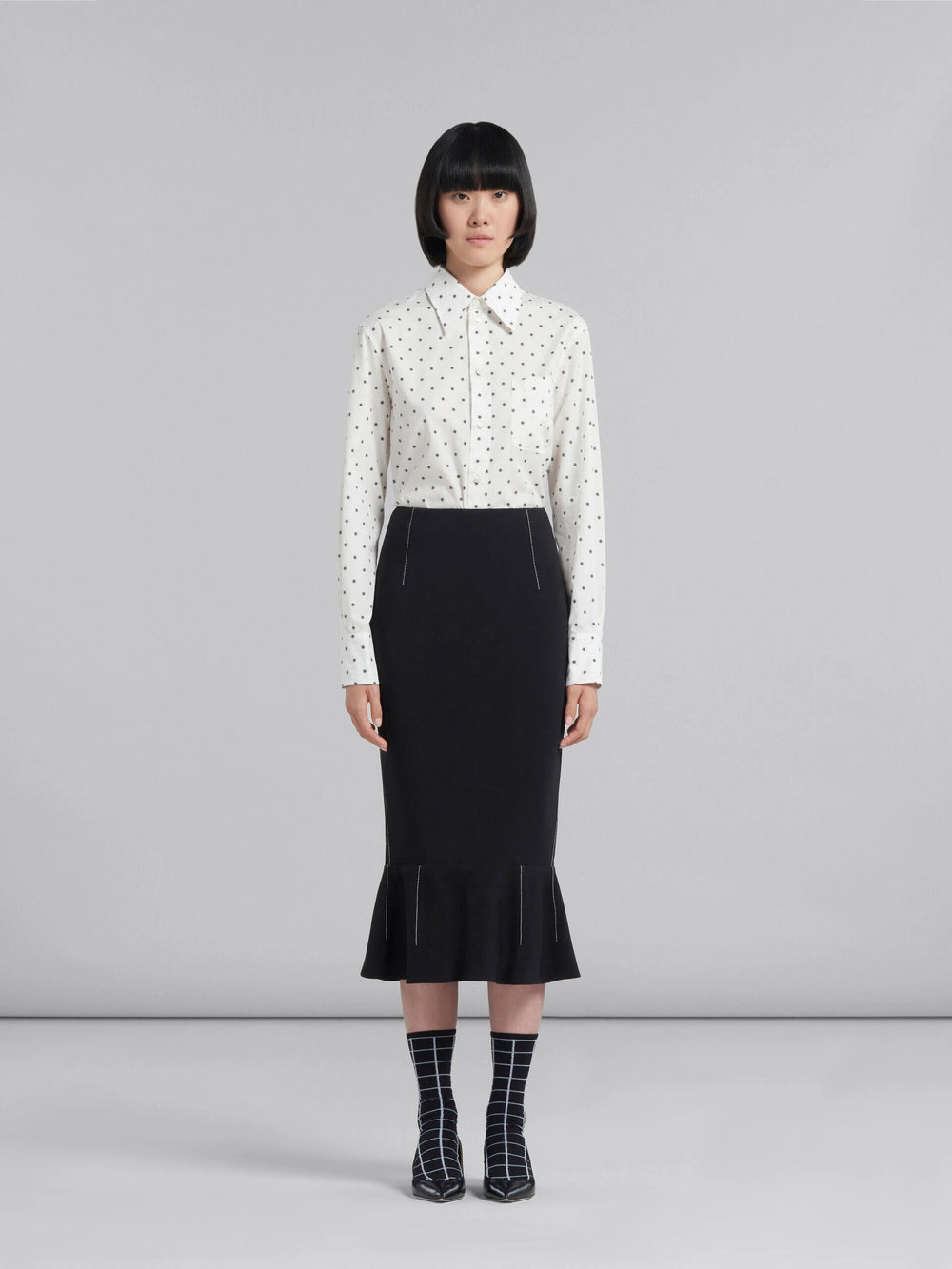 Marni Sample Sale Marni Black Fibres Long Skirt - | Designer outlet