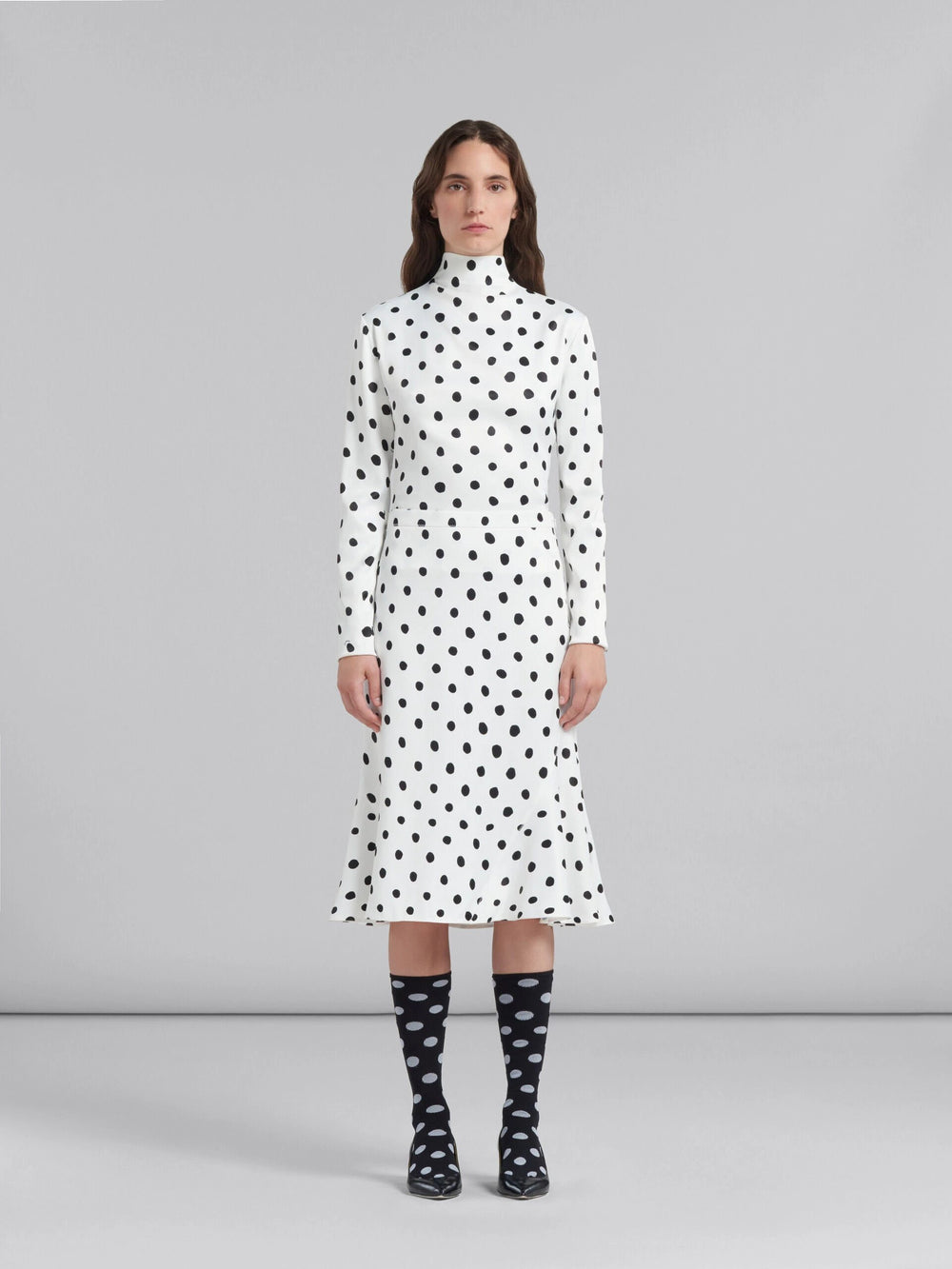 Marni Sample Sale Marni White Fibres Midi Skirt - | Designer outlet