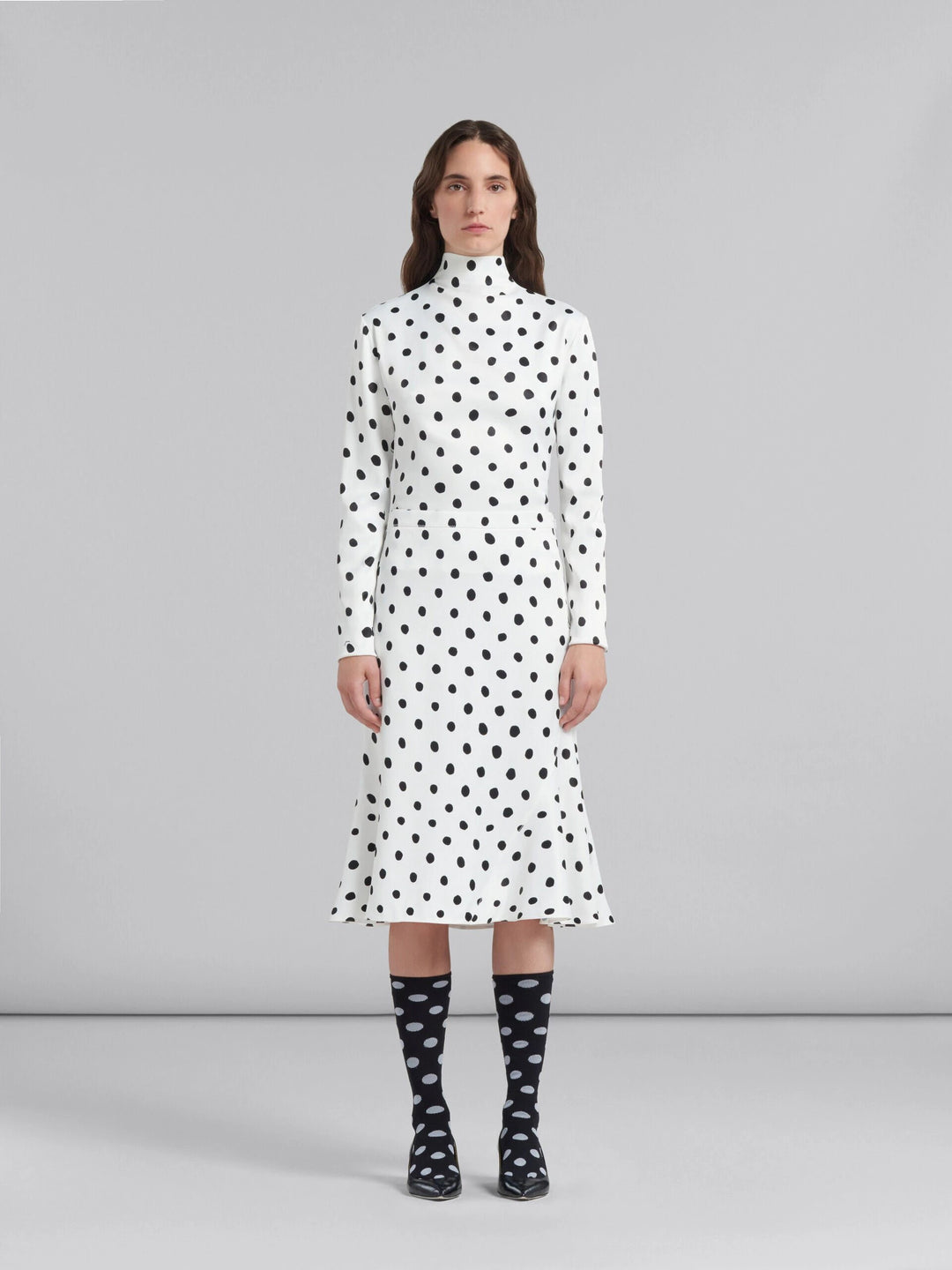 Marni Sample Sale Marni White Fibres Midi Skirt - | Designer outlet
