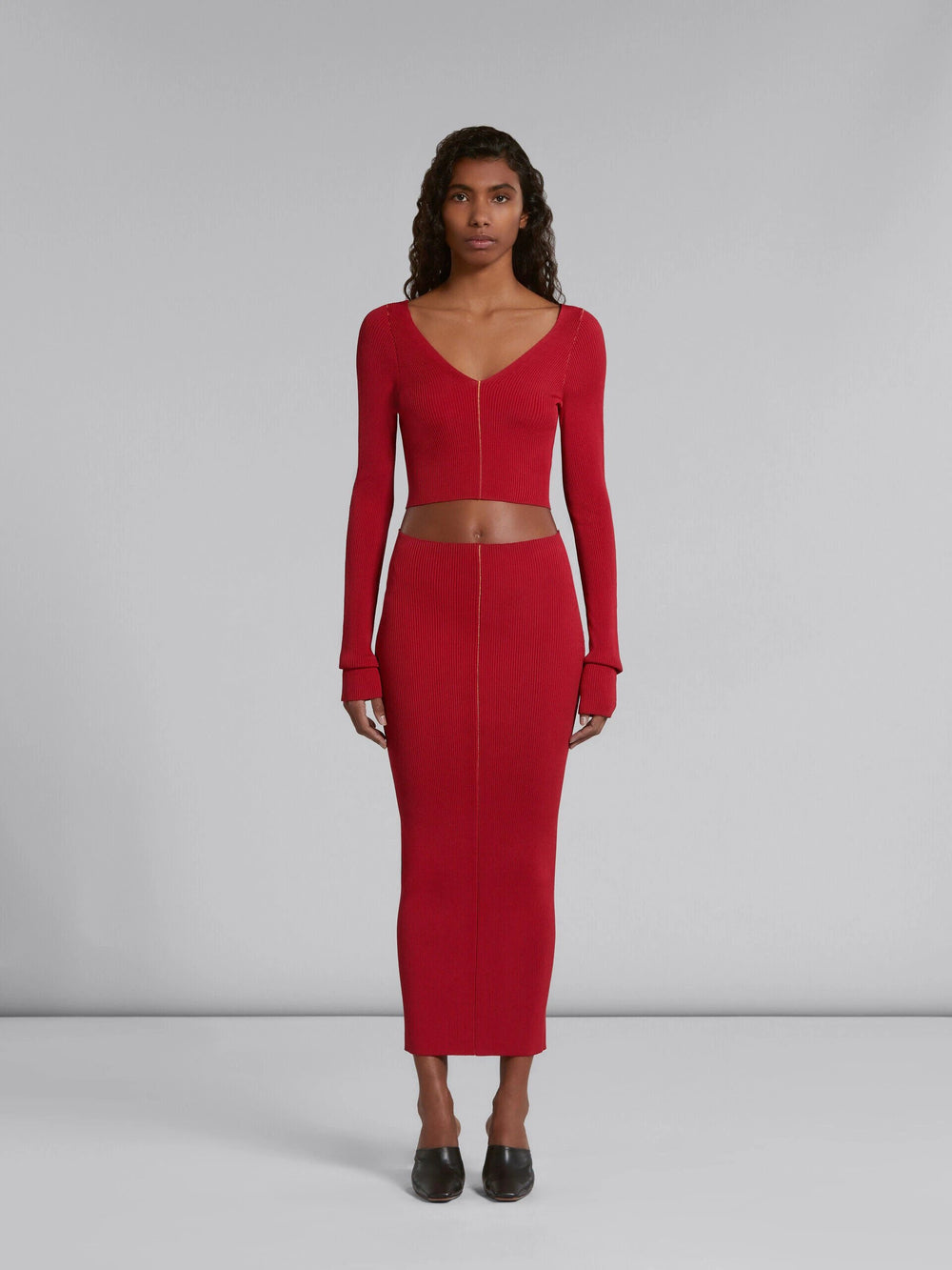 Marni Sample Sale Marni Orange Fibres Long Skirt - | Designer outlet