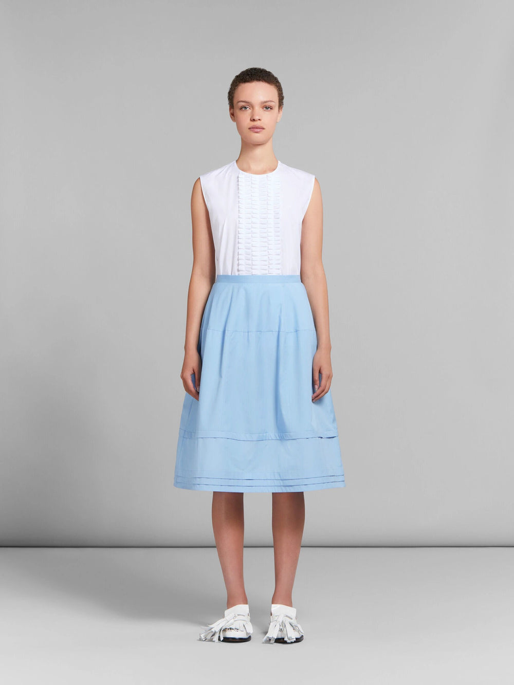 Marni Sample Sale Marni Blue Fibres Midi Skirt - | Designer outlet
