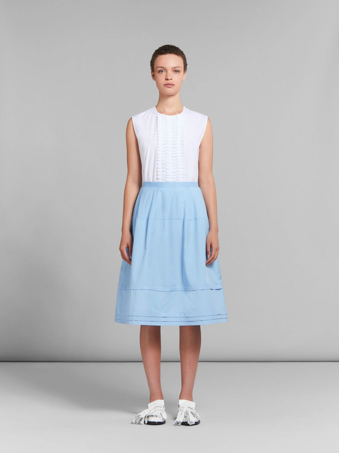 Marni Sample Sale Marni Blue Fibres Midi Skirt - | Designer outlet