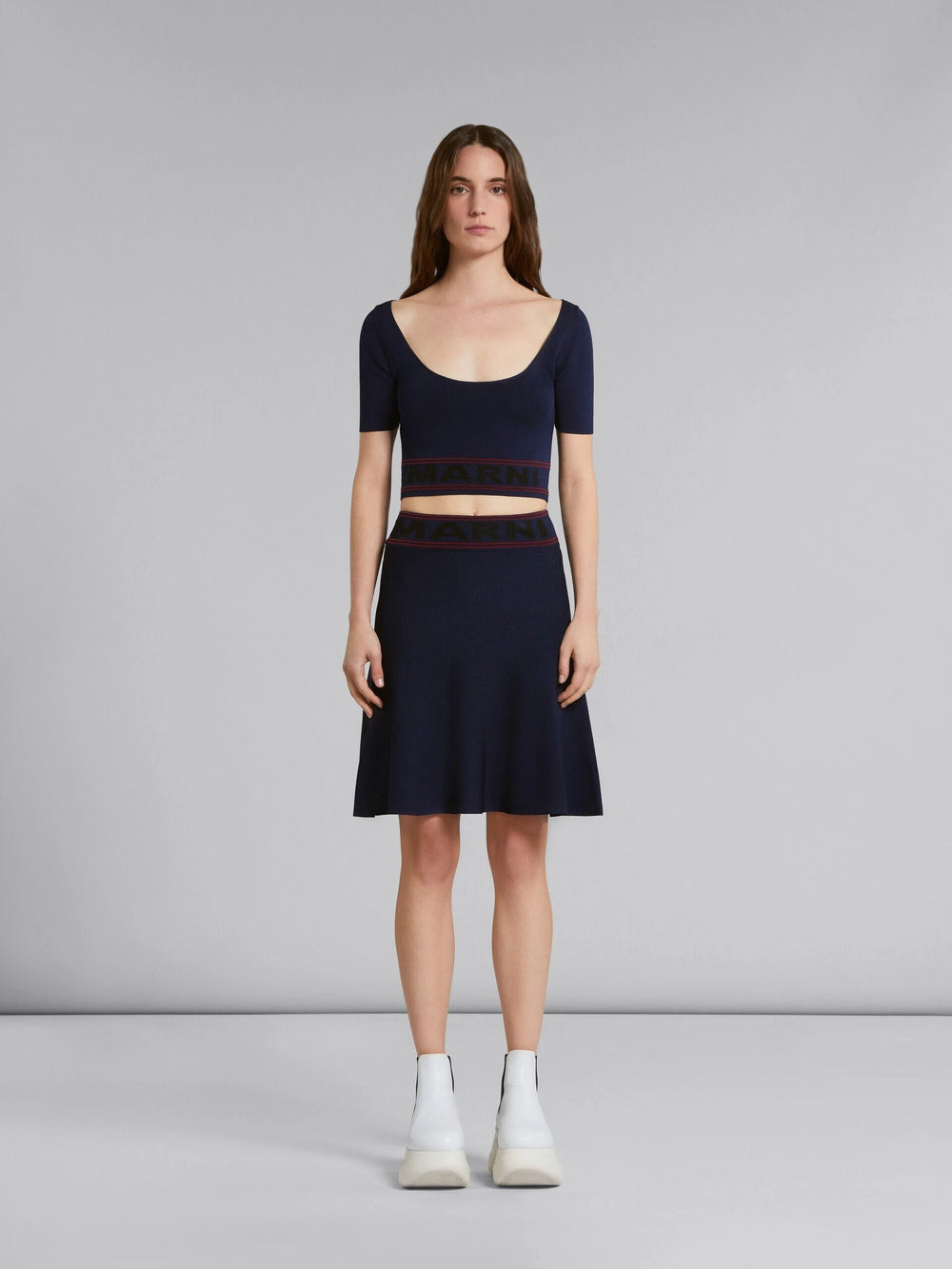 Marni Sample Sale Marni Blue Fibres Long Skirt - | Designer outlet