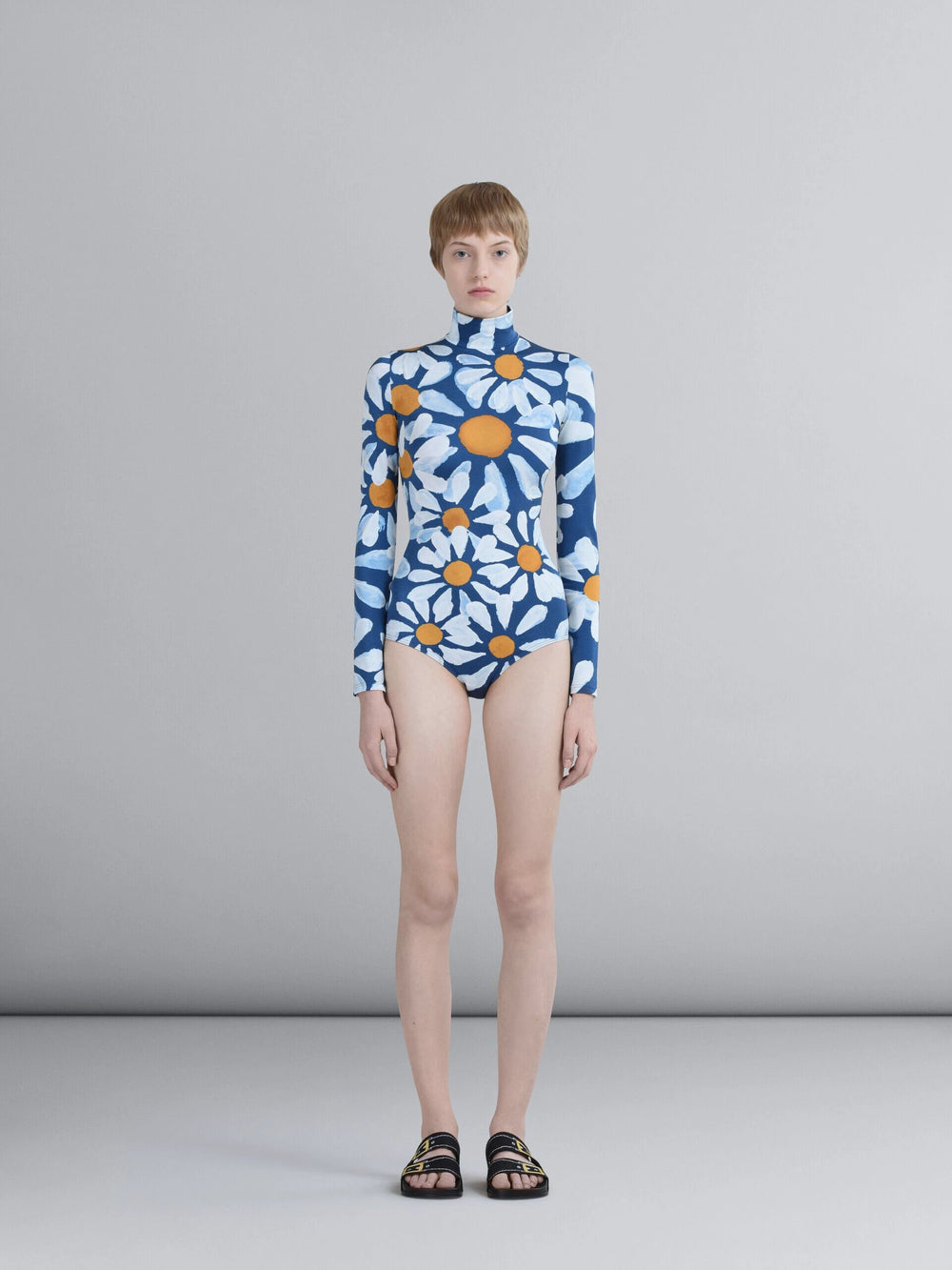 Marni Sample Sale Marni Blue Fibres One-Piece Swimsuit - | Designer outlet
