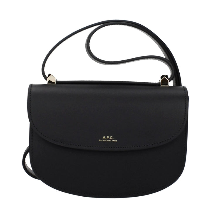 A.P.C. Black Leather Shoulder Bag