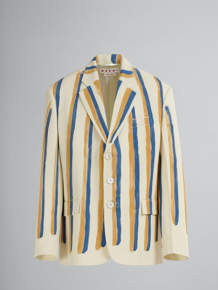 Marni White Fibres Coat