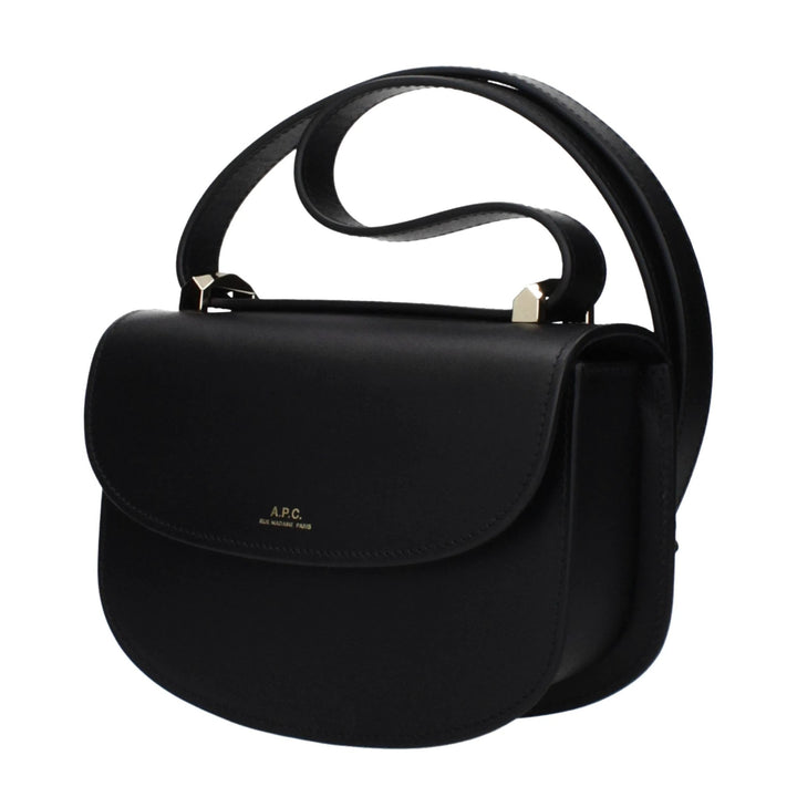 A.P.C. Black Leather Shoulder Bag