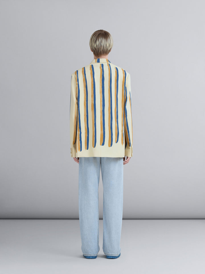 Marni White Fibres Coat