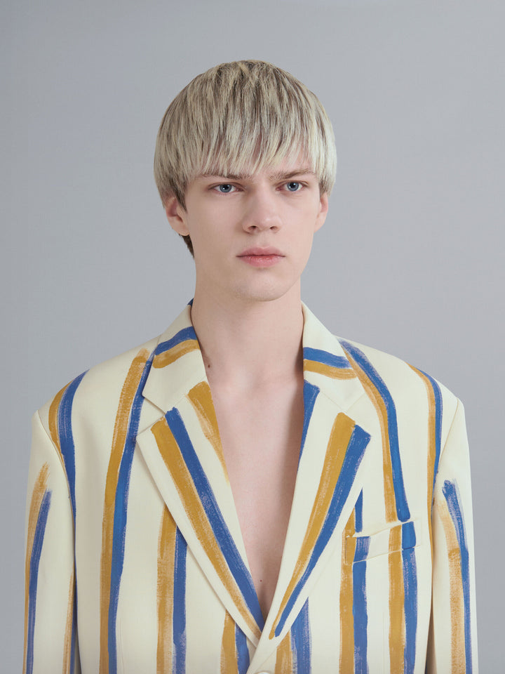 Marni White Fibres Coat