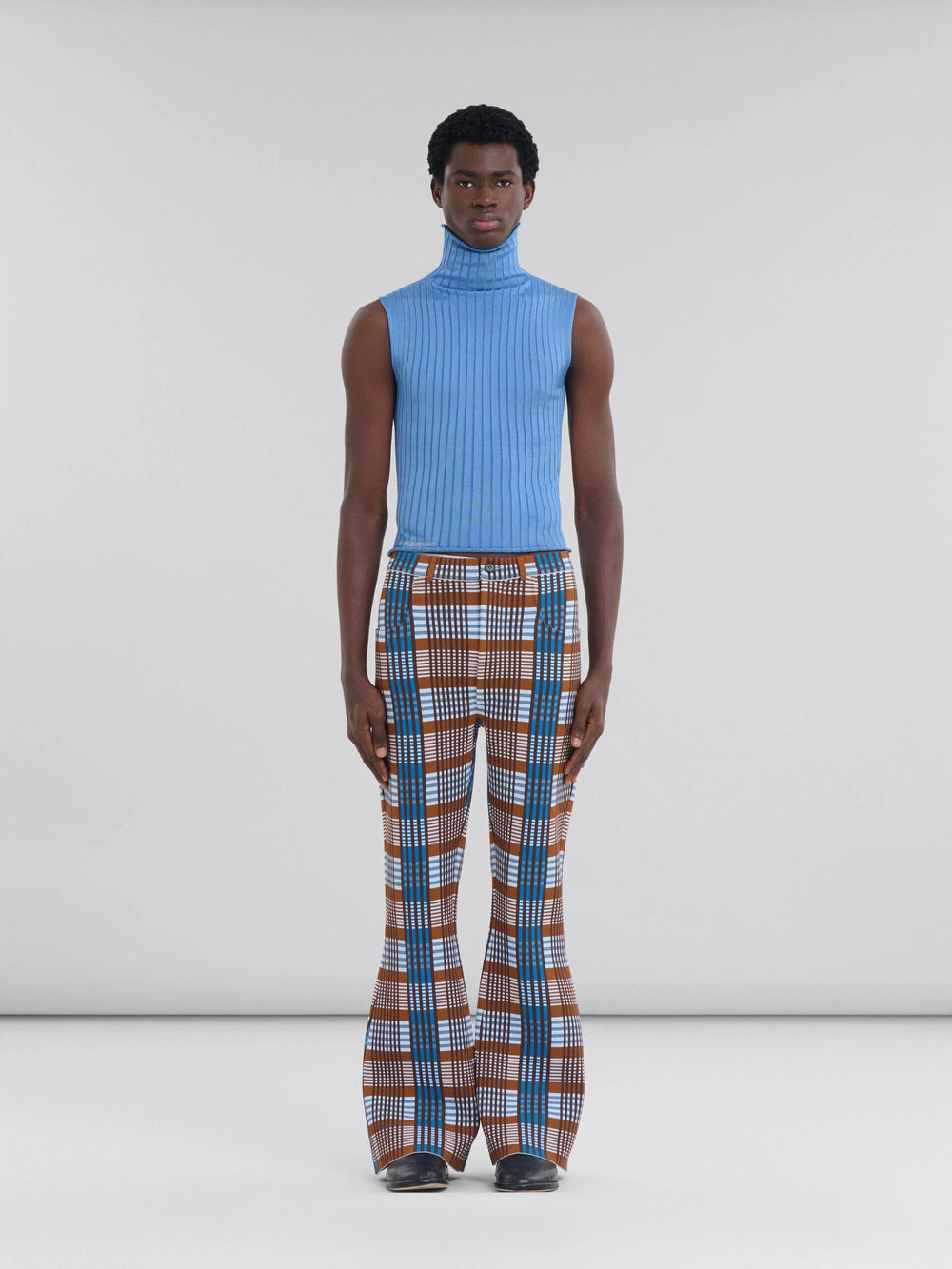 Marni Sample Sale Marni Brown Fibres Flared Pants - | Designer outlet