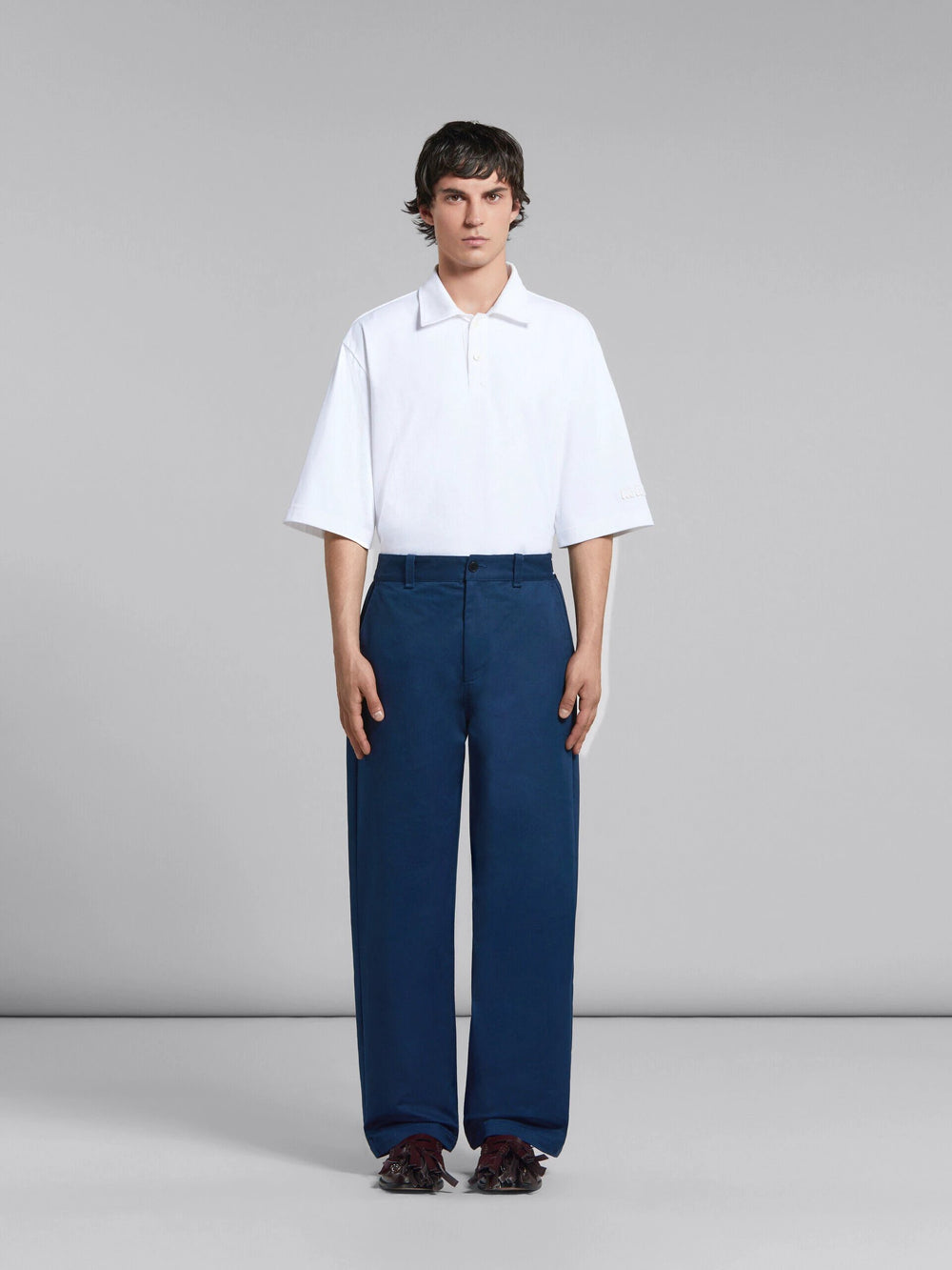 Marni Sample Sale Marni Blue Fibres Casual Pants - | Designer outlet