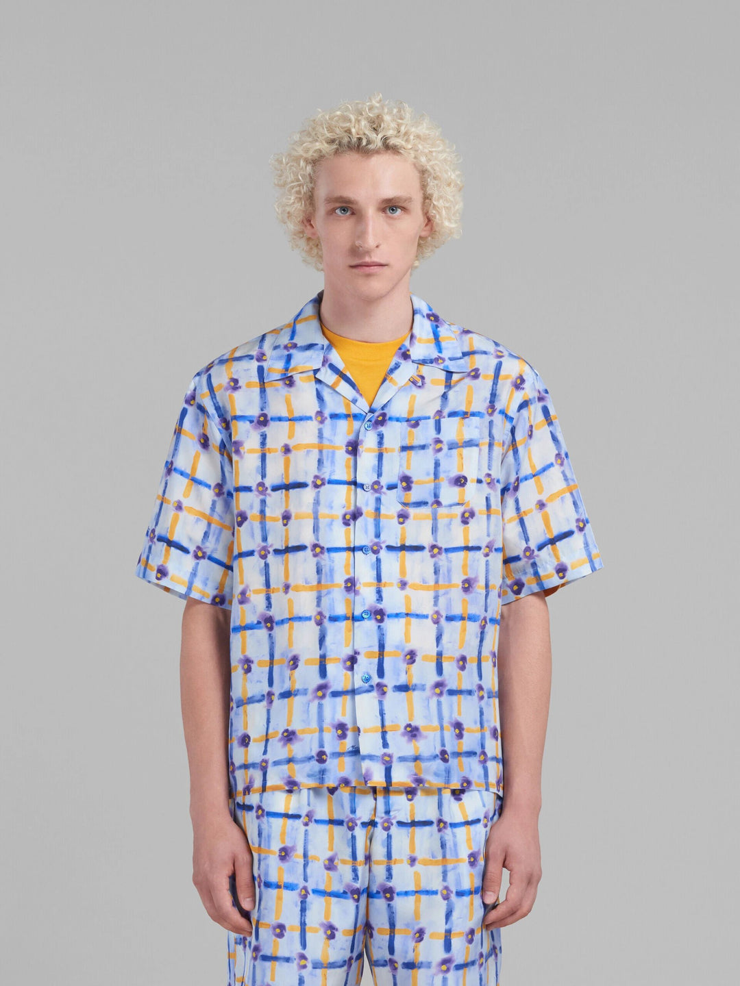 Marni Sample Sale Marni Blue Fibres Pattern Shirt - | Designer outlet