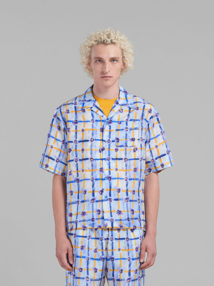 Marni Sample Sale Marni Blue Fibres Pattern Shirt - | Designer outlet