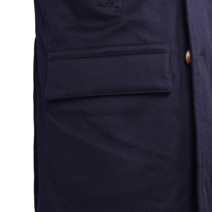 Brunello Cucinelli Blue Cashmere Coat