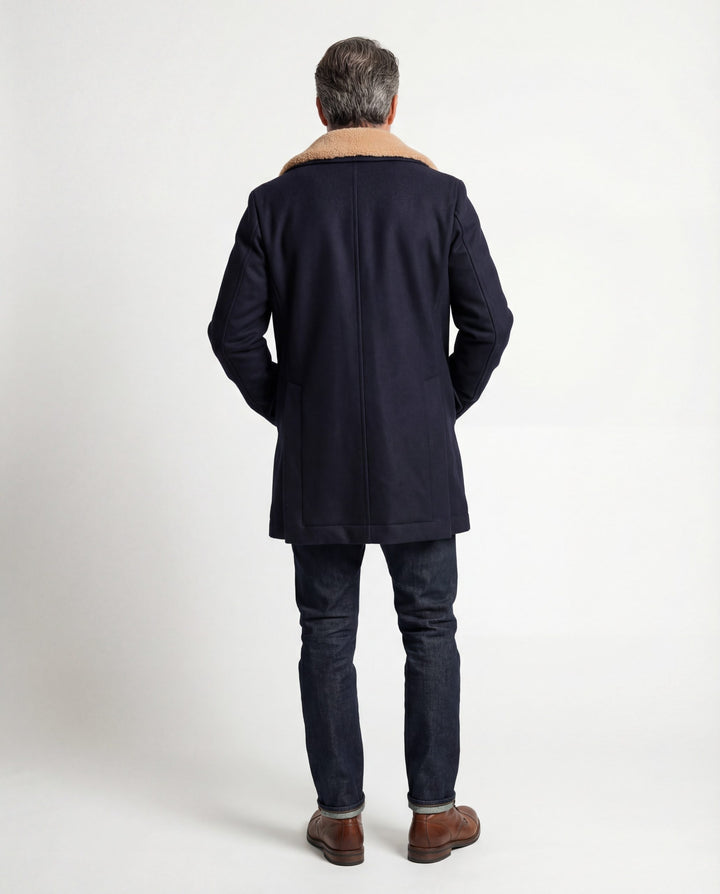 Brunello Cucinelli Blue Cashmere Coat