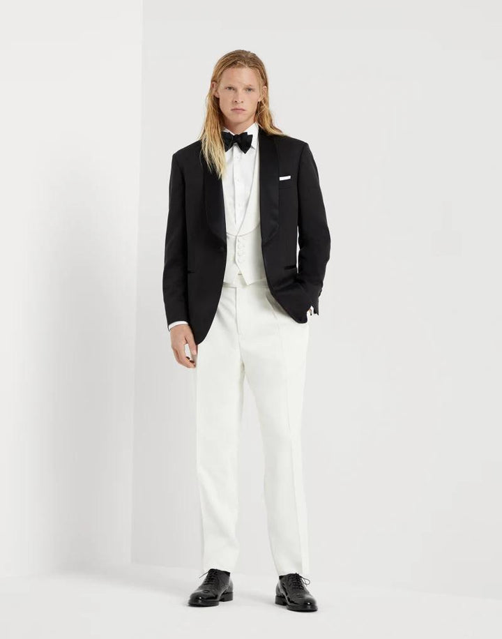 Brunello Cucinelli Black Silk Blazer