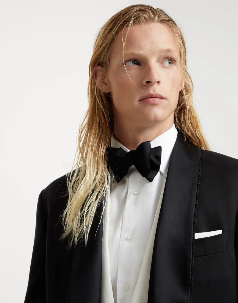 Brunello Cucinelli Black Silk Blazer