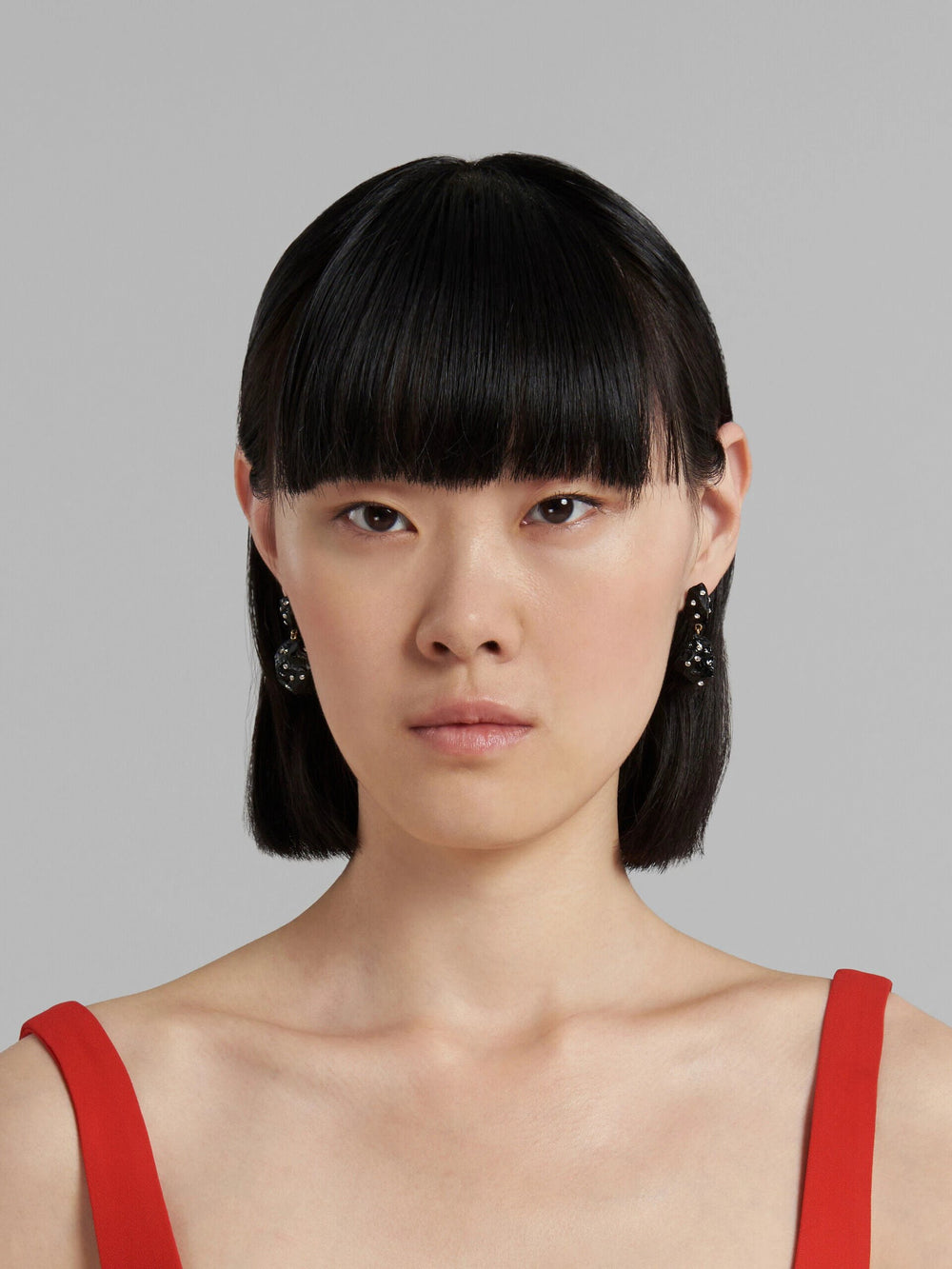 Marni Sample Sale Marni Black Fibres Earrings - | Designer outlet