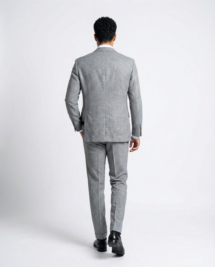 Brunello Cucinelli Light Blue Wool Two-Piece Suit