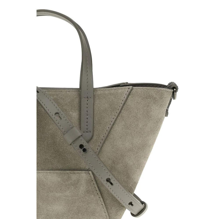 Brunello Cucinelli Sample Sale Brunello Cucinelli Brown Calf Leather Bos Taurus Shoulder Bag - | Designer outlet