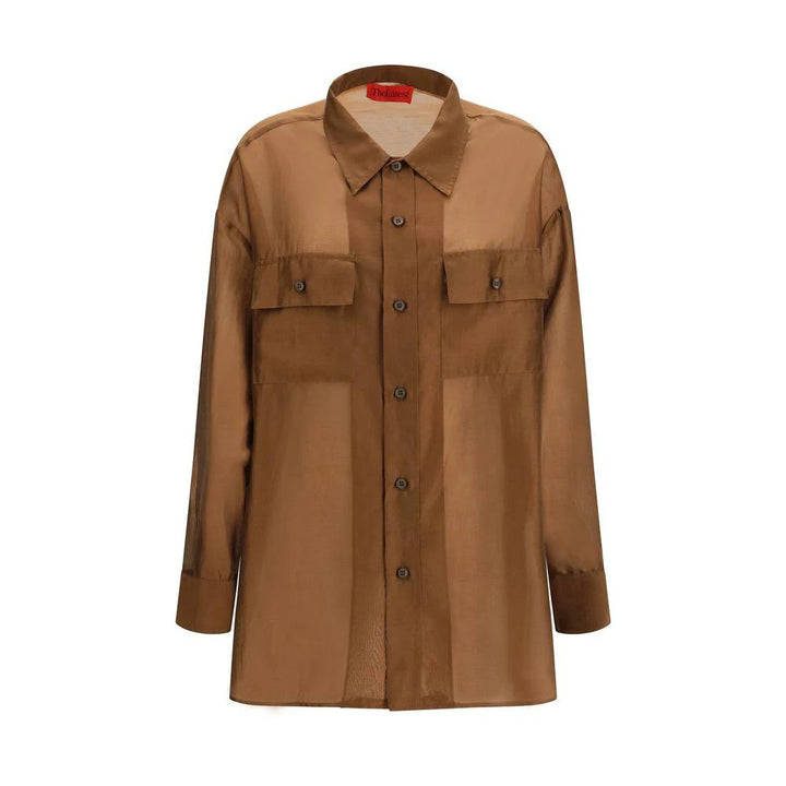 The Latest Brown Lycra Dress Shirt