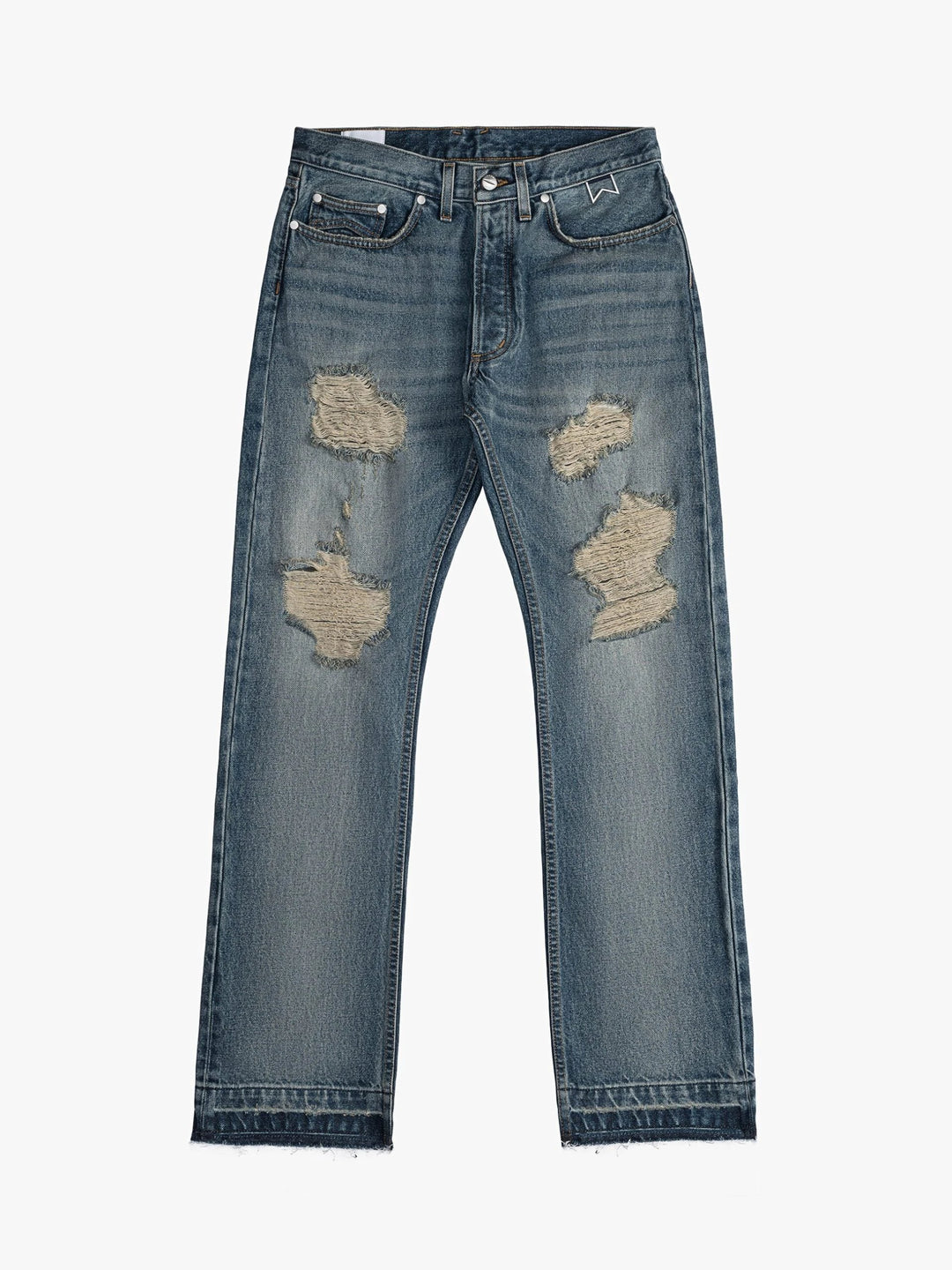 Rhude Sample Sale Rhude Blue Cotton Boyfriend Jeans - | Designer outlet