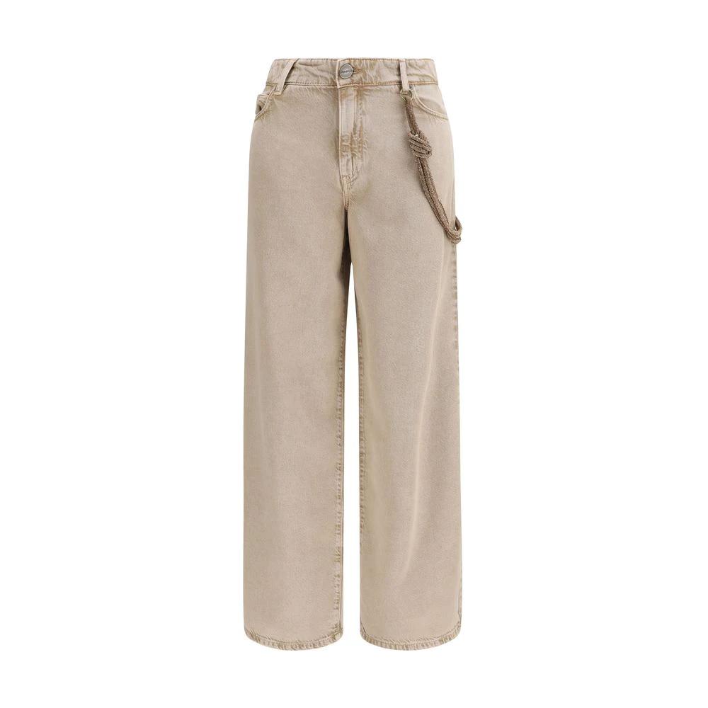 PINKO Sample Sale PINKO Beige Cotton Relaxed Fit Jeans - | Designer outlet