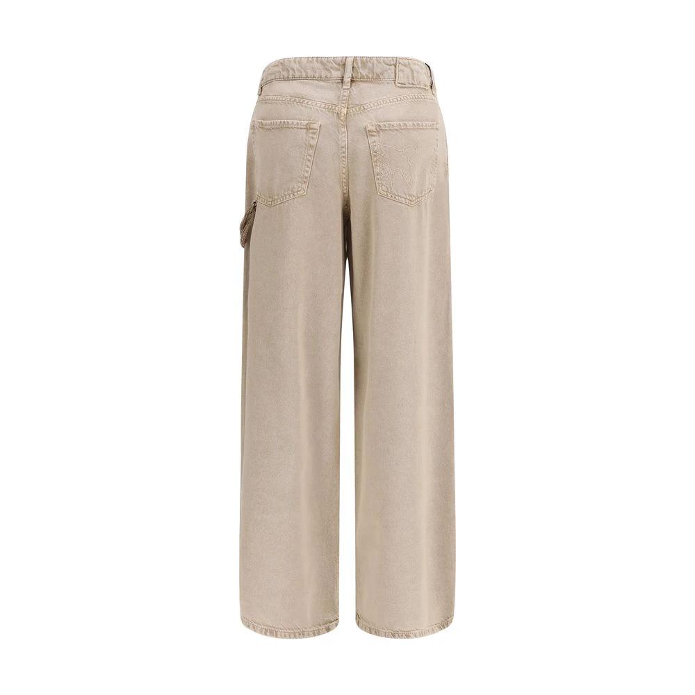 PINKO Sample Sale PINKO Beige Cotton Relaxed Fit Jeans - | Designer outlet