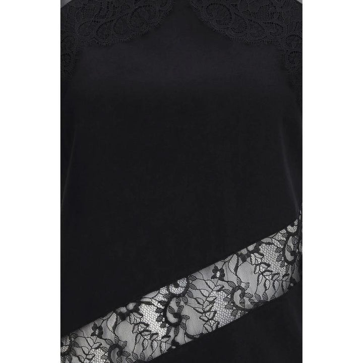PINKO Black Cotton T-Shirt