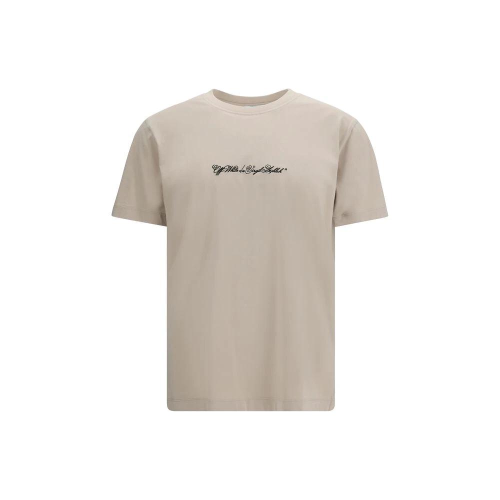 Off-White Sample Sale Off-White Beige Cotton T-Shirt - | Designer outlet