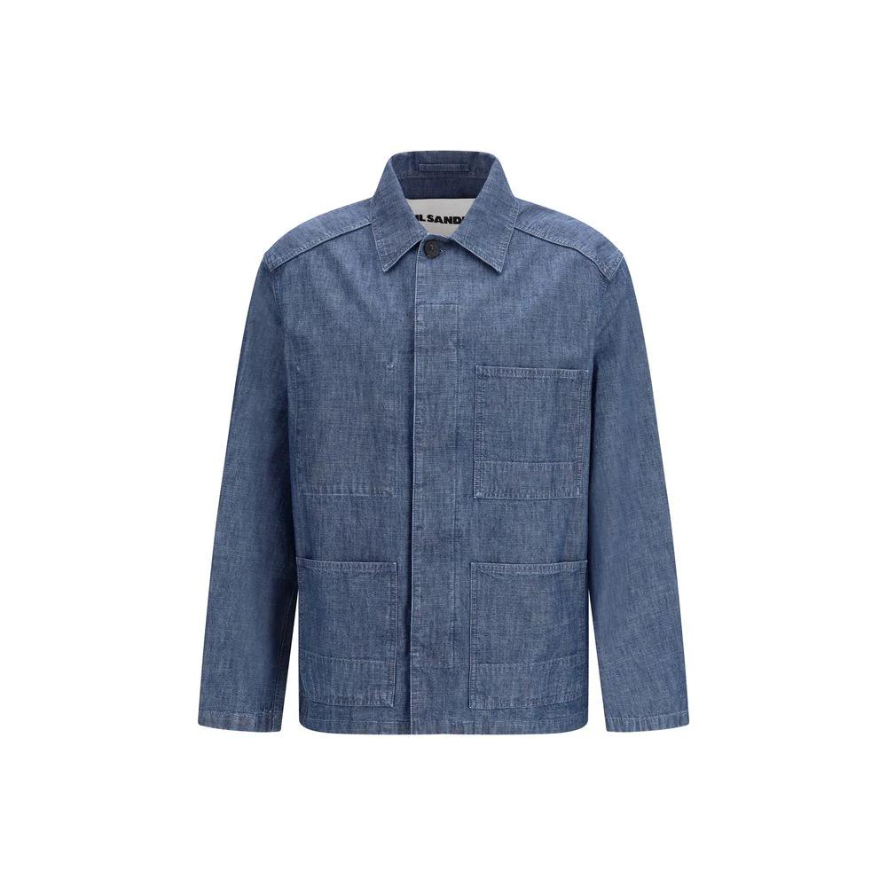 Jil Sander Sample Sale Jil Sander Blue Cotton Denim Jacket - | Designer outlet