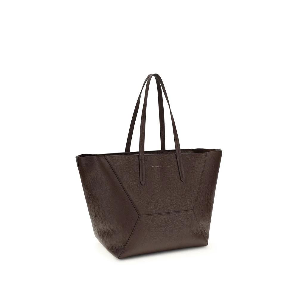 Brunello Cucinelli Sample Sale Brunello Cucinelli Brown Calf Leather Bos Taurus Shoulder Bag - | Designer outlet