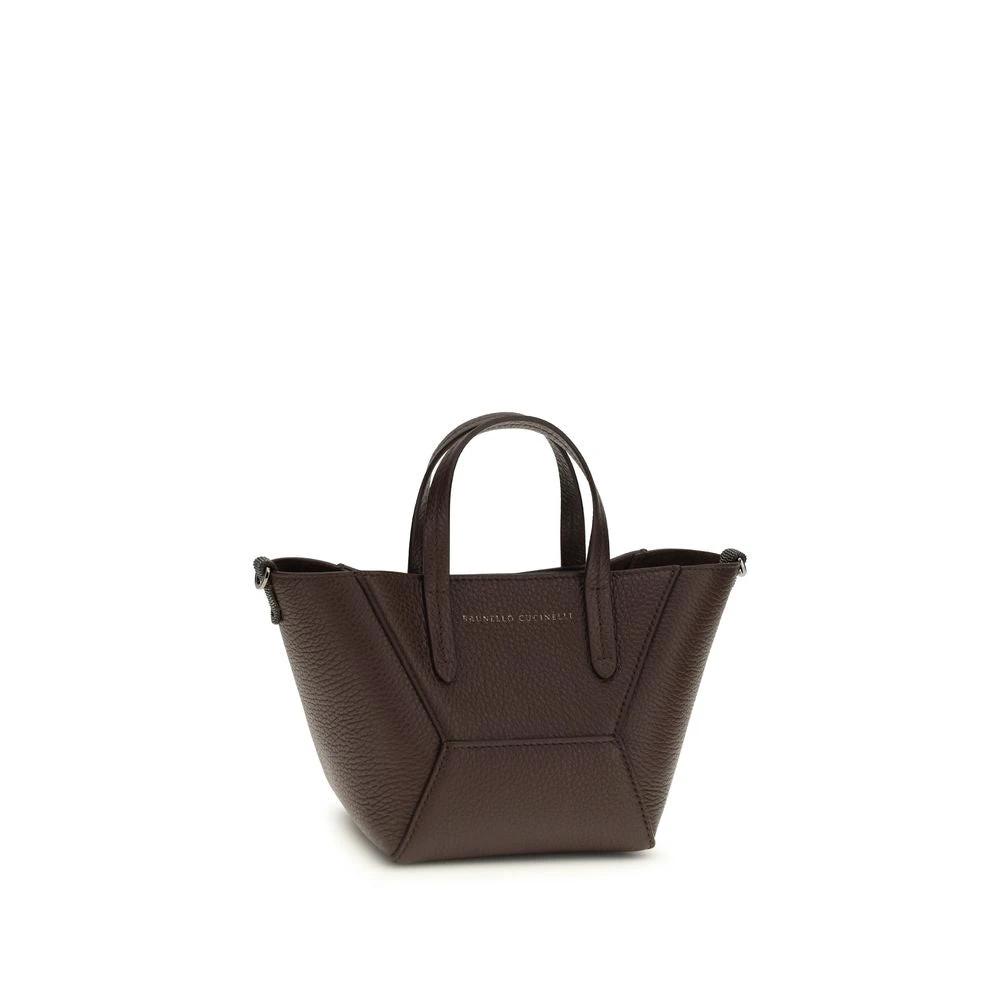 Brunello Cucinelli Sample Sale Brunello Cucinelli Bordeaux Calf Leather Bos Taurus Shoulder Bag - | Designer outlet
