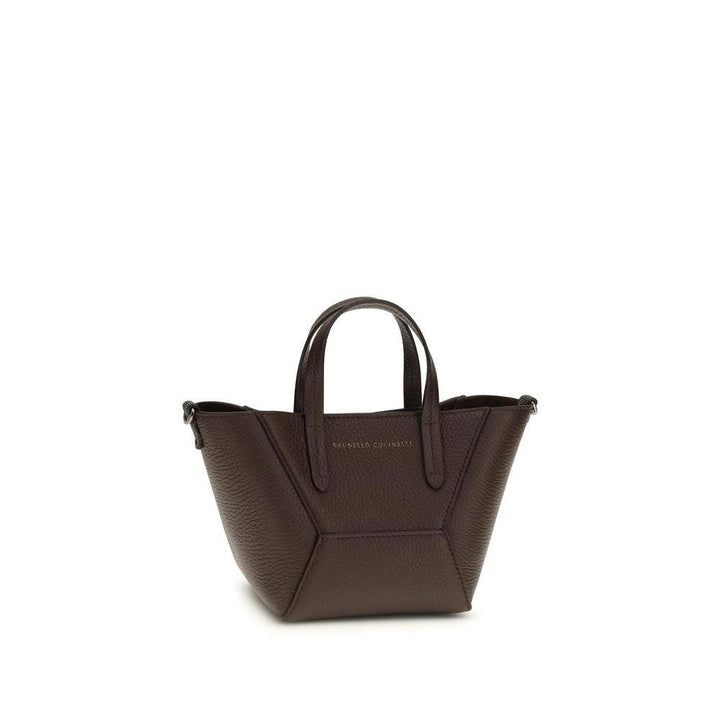 Brunello Cucinelli Sample Sale Brunello Cucinelli Bordeaux Calf Leather Bos Taurus Shoulder Bag - | Designer outlet
