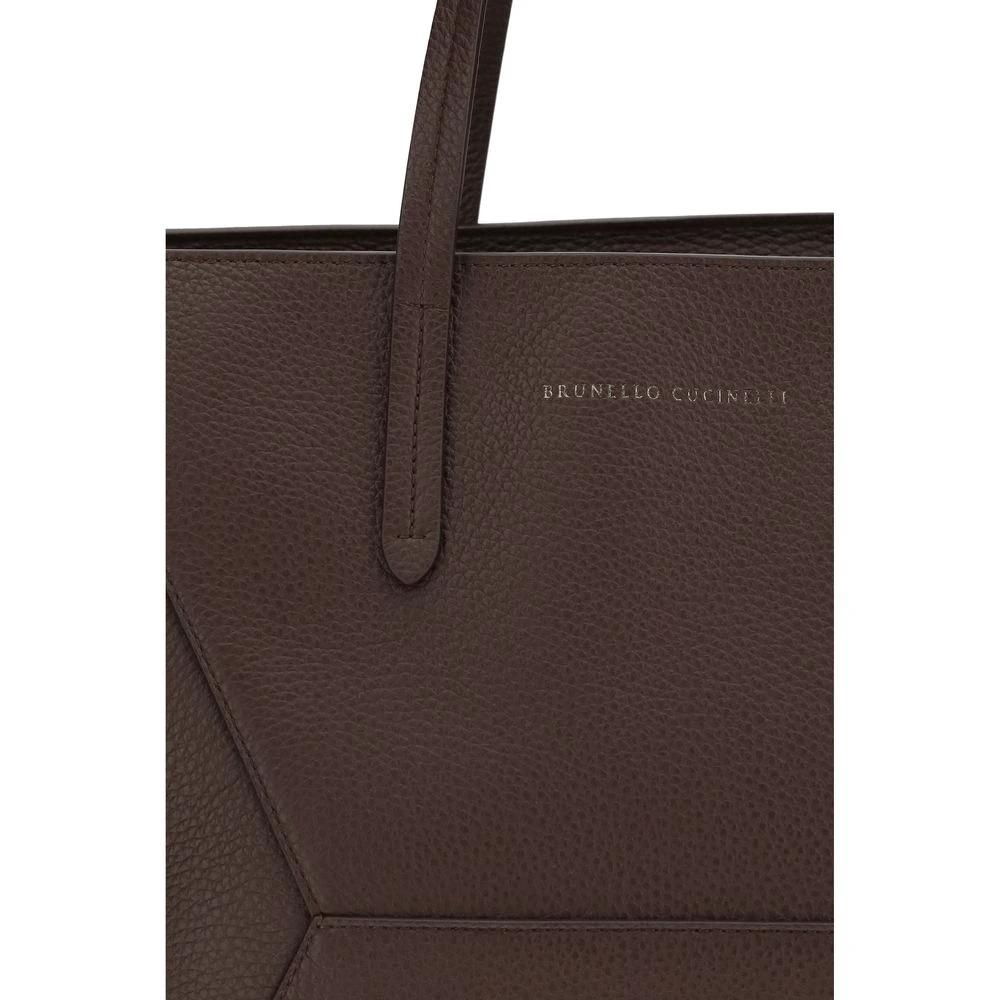 Brunello Cucinelli Sample Sale Brunello Cucinelli Brown Calf Leather Bos Taurus Shoulder Bag - | Designer outlet