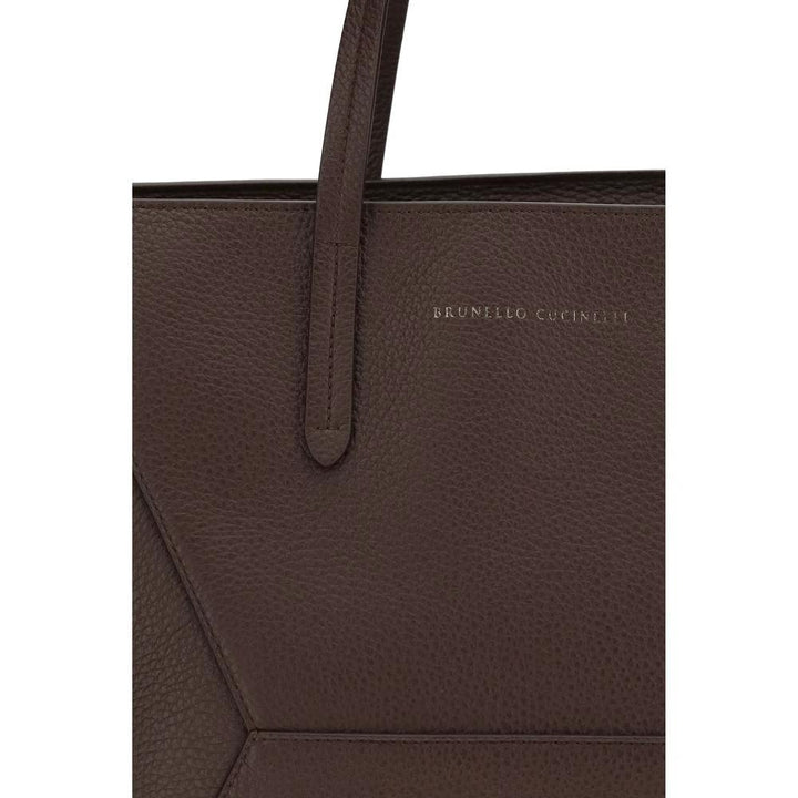 Brunello Cucinelli Sample Sale Brunello Cucinelli Brown Calf Leather Bos Taurus Shoulder Bag - | Designer outlet