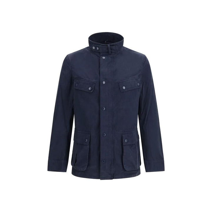 Barbour International Sample Sale Barbour International Blue Cotton Full-Length Jacket - | Designer outlet