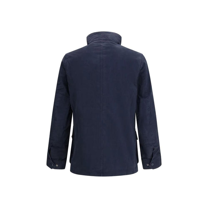 Barbour International Sample Sale Barbour International Blue Cotton Full-Length Jacket - | Designer outlet