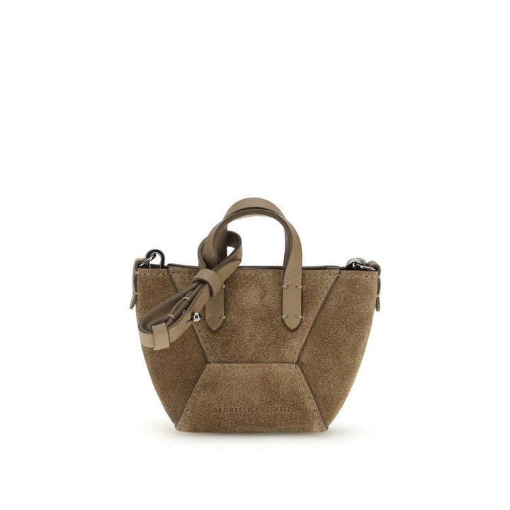Brunello Cucinelli Sample Sale Brunello Cucinelli Brown Calf Leather Bos Taurus Shoulder Bag - | Designer outlet