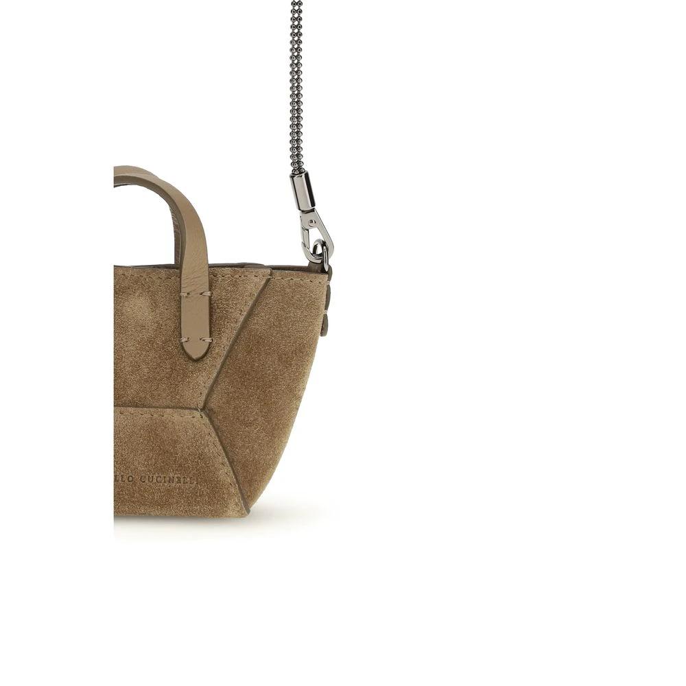 Brunello Cucinelli Sample Sale Brunello Cucinelli Brown Calf Leather Bos Taurus Shoulder Bag - | Designer outlet