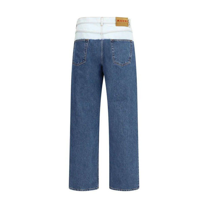 Marni Sample Sale Marni Blue Cotton Straight-Leg Jeans - | Designer outlet