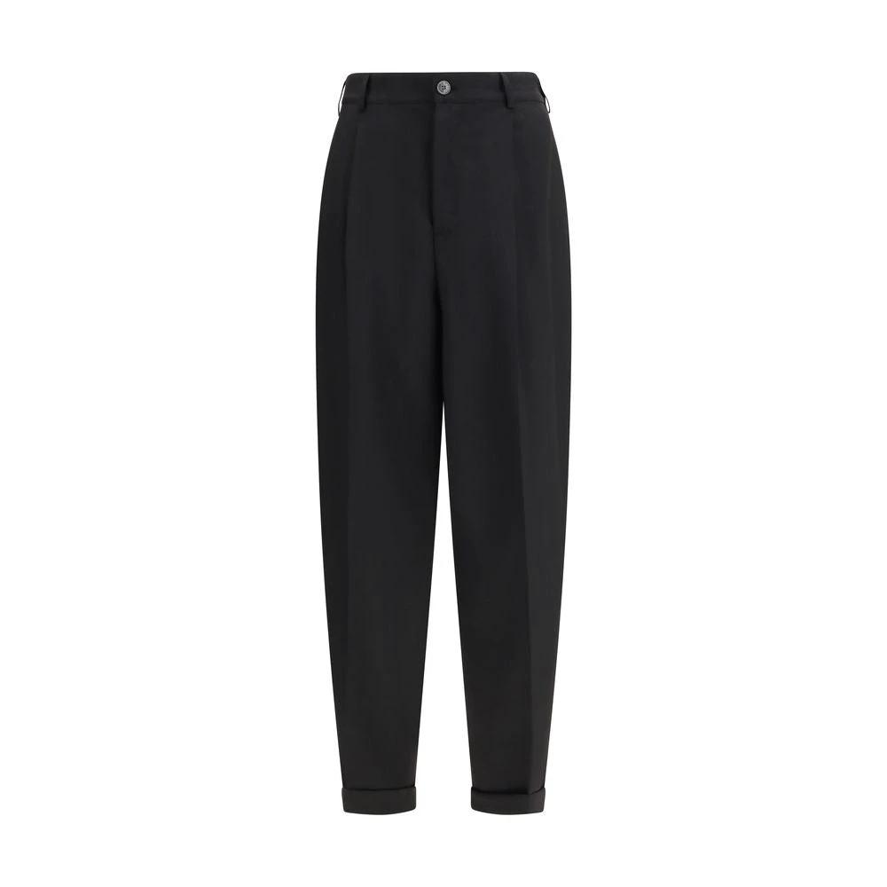 Marni Sample Sale Marni Black Fleece Wool Casual Pants - | Designer outlet