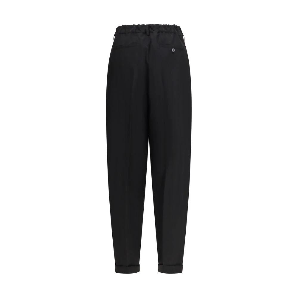 Marni Sample Sale Marni Black Fleece Wool Casual Pants - | Designer outlet